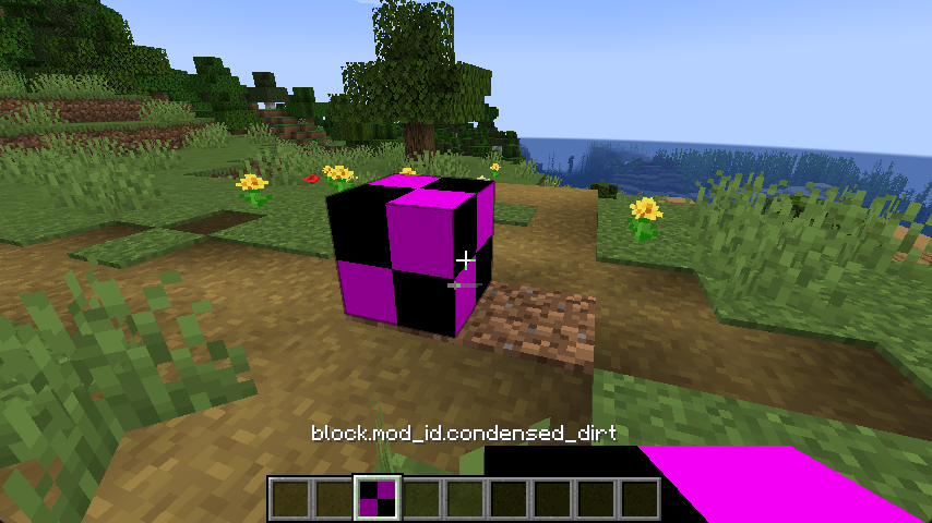 Blocco nel mondo senza né modello né texture